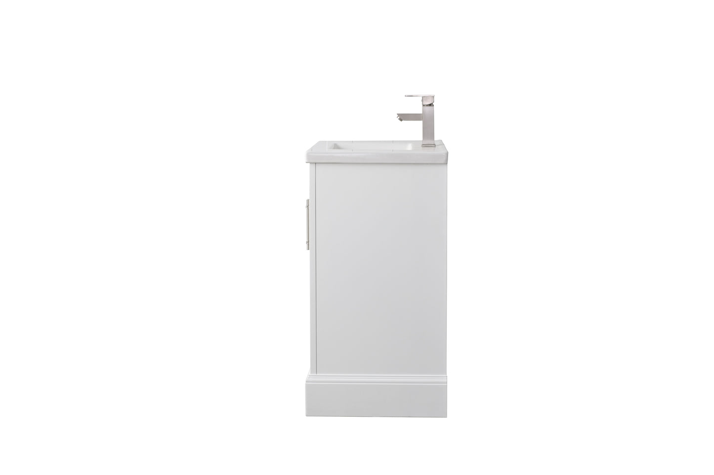 30 Inch Single Sink Bathroom Vanity in White with Ceramic Sink and Countertop - Vanity Art VA5030-W