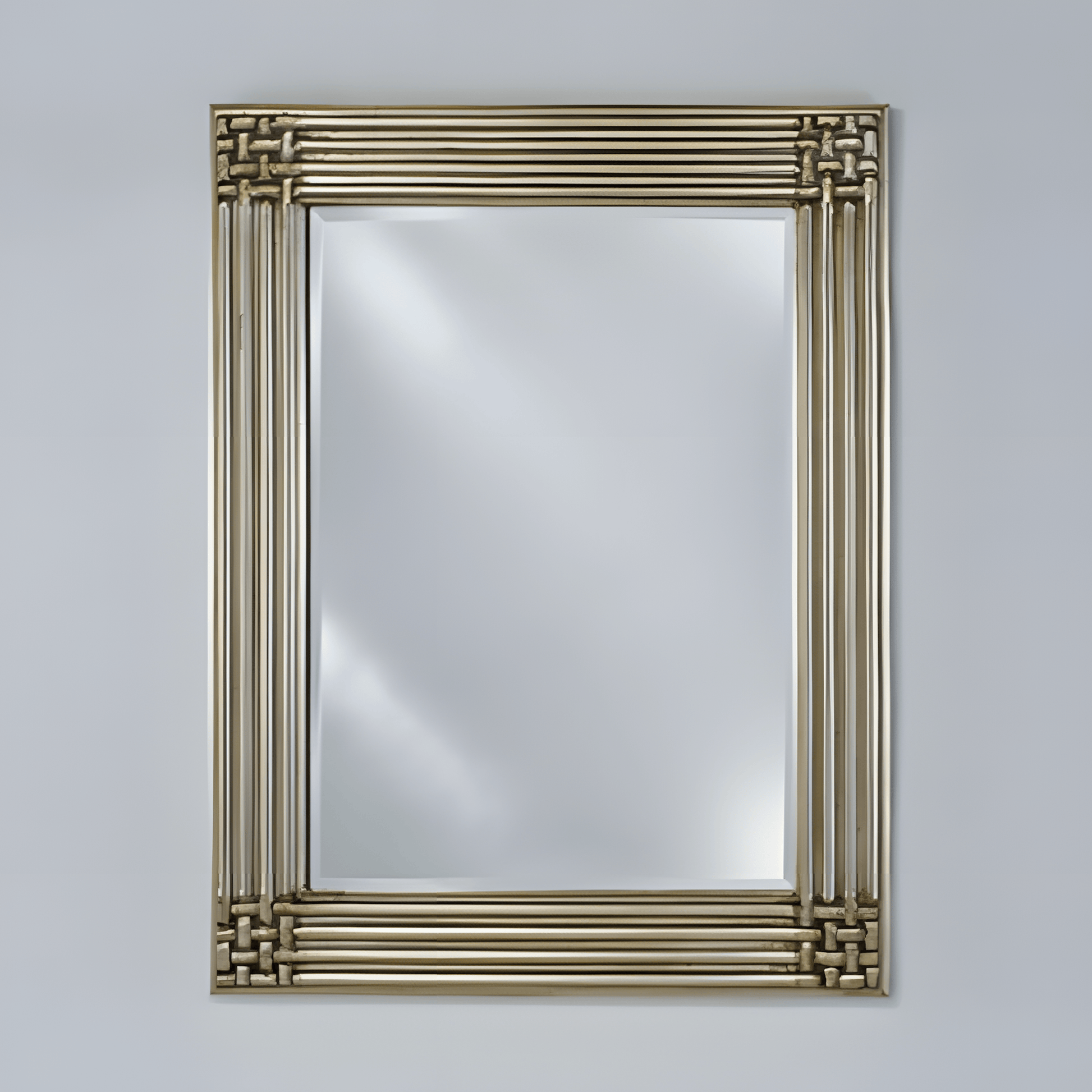 Afina EC16-2834-SV Afina Estate 16 Vanderbilt Decor Frame Wall Mirror 28" x 34" Antique Silver EC16-2834-SV