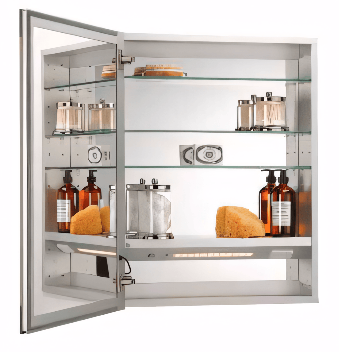 Afina I-SD2430-P-L Afina Illume 24" x 30" Backlit LED Medicine Cabinet with Inside Electric - Left Hinge I-SD2430-P-L