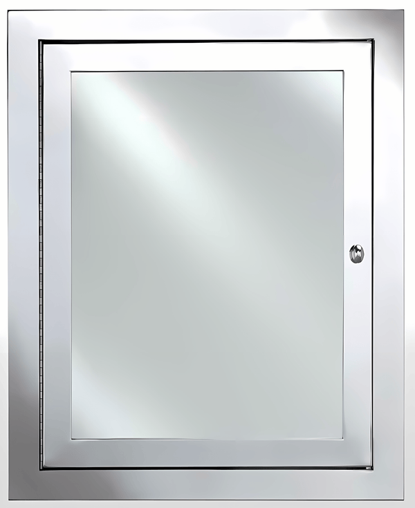 Afina MET-P-L Afina Metro Polished Stainless Steel Single Door Medicine Cabinet MET-P-L