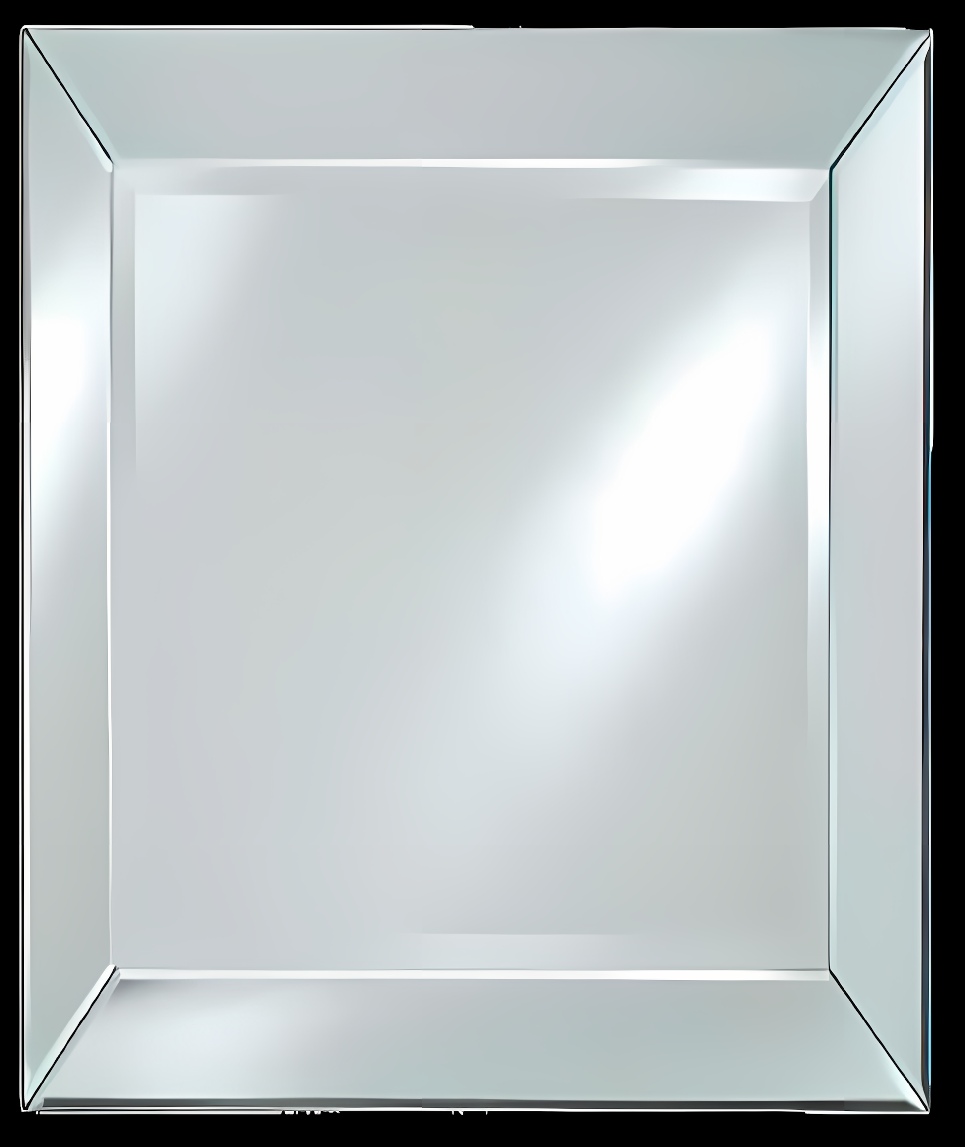 Afina RM-107 Afina Radiance Venetian 24" x 30" Rectangular Contemporary Cut Glass Wall Mirror RM-107