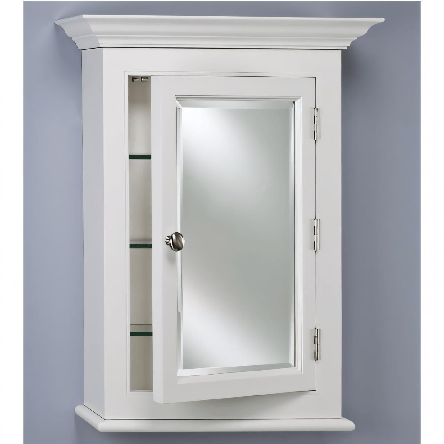 Afina WIL1-W-L Afina Wilshire 1 White Single Door Medicine Cabinet - WIL1-W-L