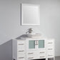 54 Inch Single Sink Bathroom Vanity in White with Marble Countertop - Vanity Art VA3130-54W