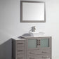 60 Inch Single Sink Bathroom Vanity in Gray with Marble Countertop - Vanity Art VA3136-60G