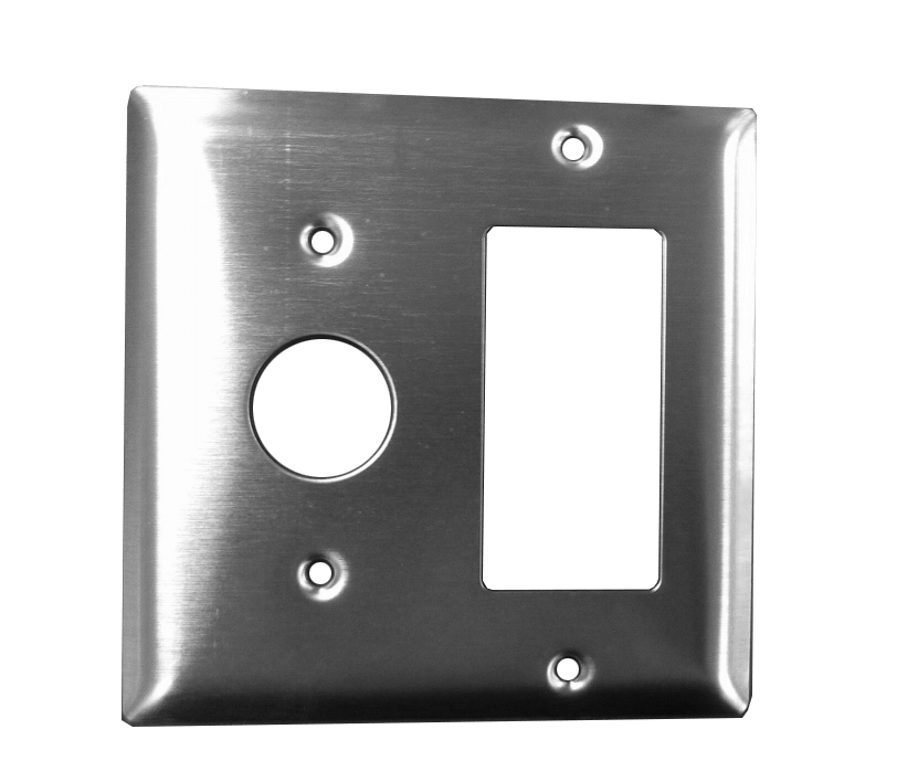 Amba AJ-DGP-B Amba Double Gang Plate in Brushed - AJ-DGP-B