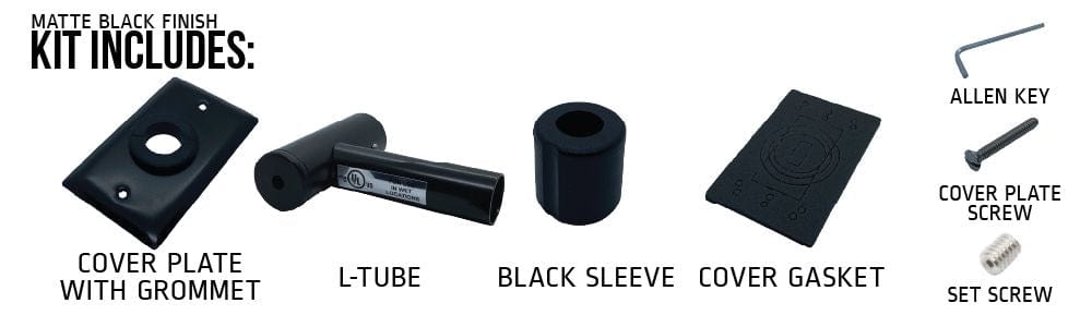 Amba AJ-WRK-MB Amba Jeeves Wet-Rated Upgrade Kit in Matte Black - AJ-WRK-MB