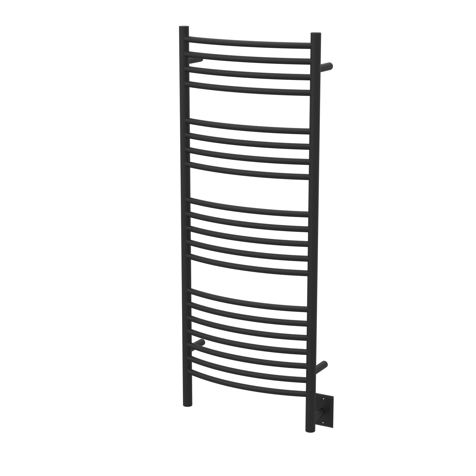 Amba DCMB Amba Jeeves Model D Curved 20 Bar Hardwired Towel Warmer in Matte Black - DCMB