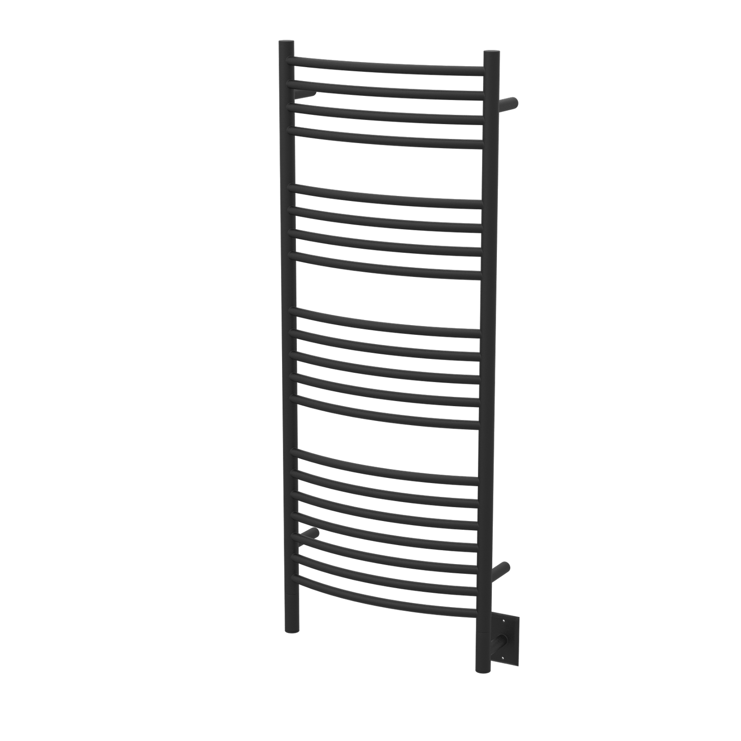 Amba DCMB Amba Jeeves Model D Curved 20 Bar Hardwired Towel Warmer in Matte Black - DCMB