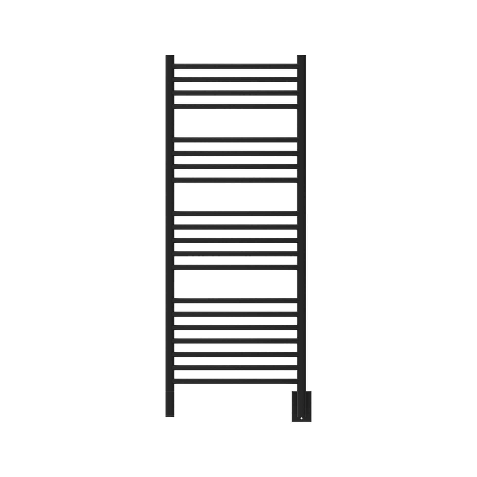 Amba DCMB Amba Jeeves Model D Curved 20 Bar Hardwired Towel Warmer in Matte Black - DCMB