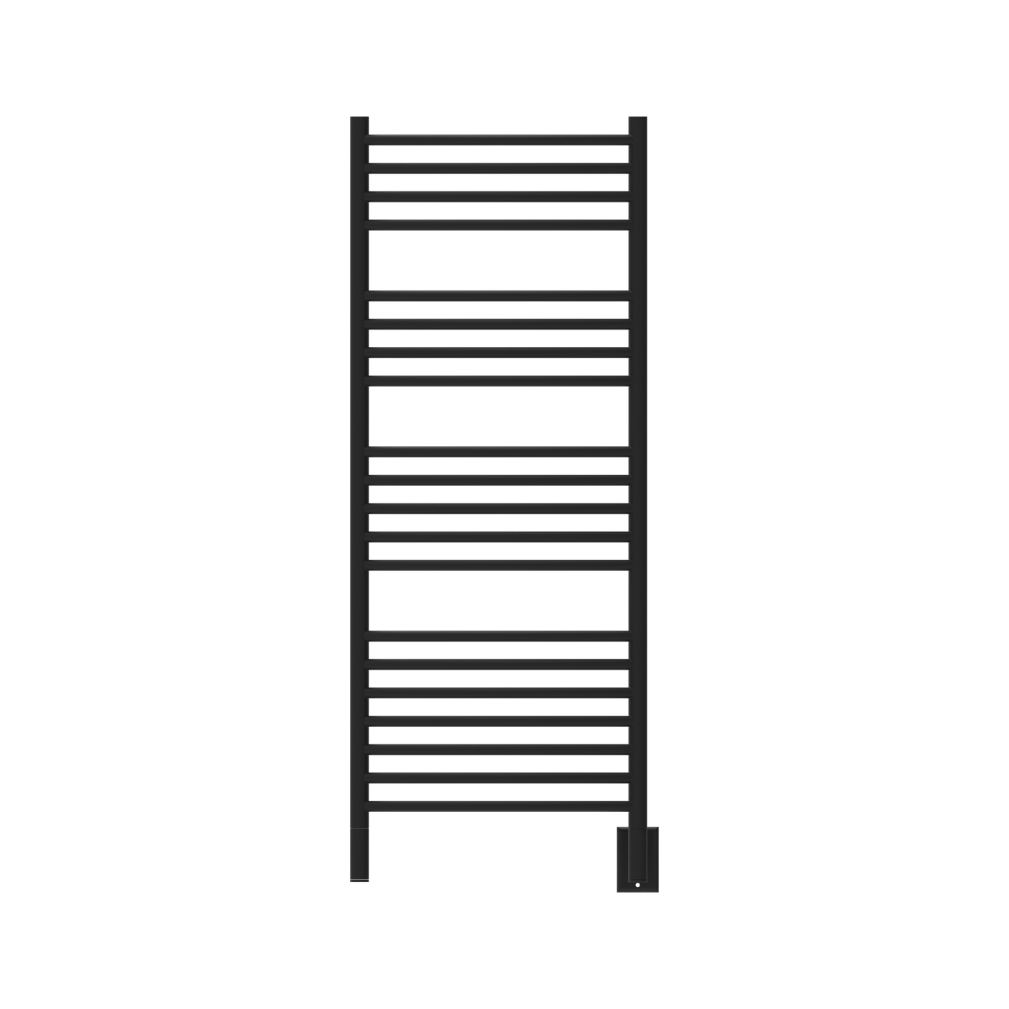 Amba DCMB Amba Jeeves Model D Curved 20 Bar Hardwired Towel Warmer in Matte Black - DCMB