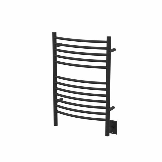 Amba ECMB Amba Jeeves Model E Curved 12 Bar Hardwired Towel Warmer in Matte Black - ECMB