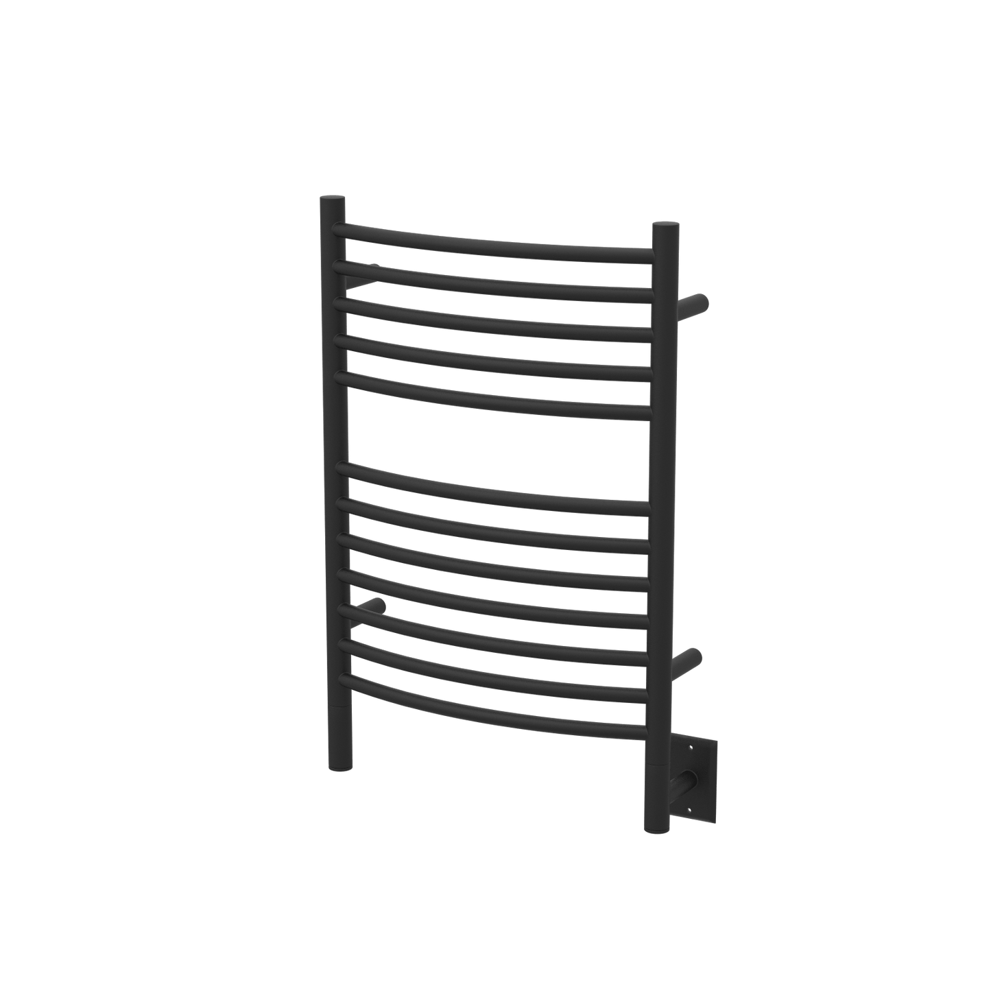 Amba ECMB Amba Jeeves Model E Curved 12 Bar Hardwired Towel Warmer in Matte Black - ECMB