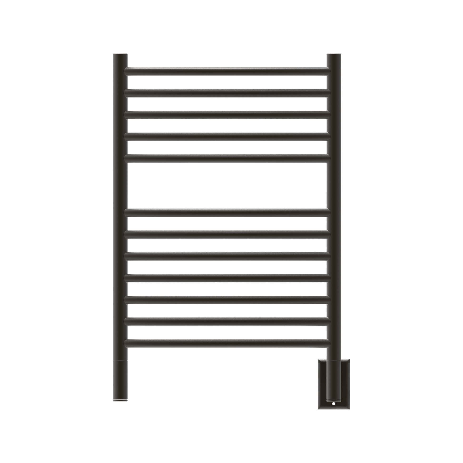 Amba ECMB Amba Jeeves Model E Curved 12 Bar Hardwired Towel Warmer in Matte Black - ECMB