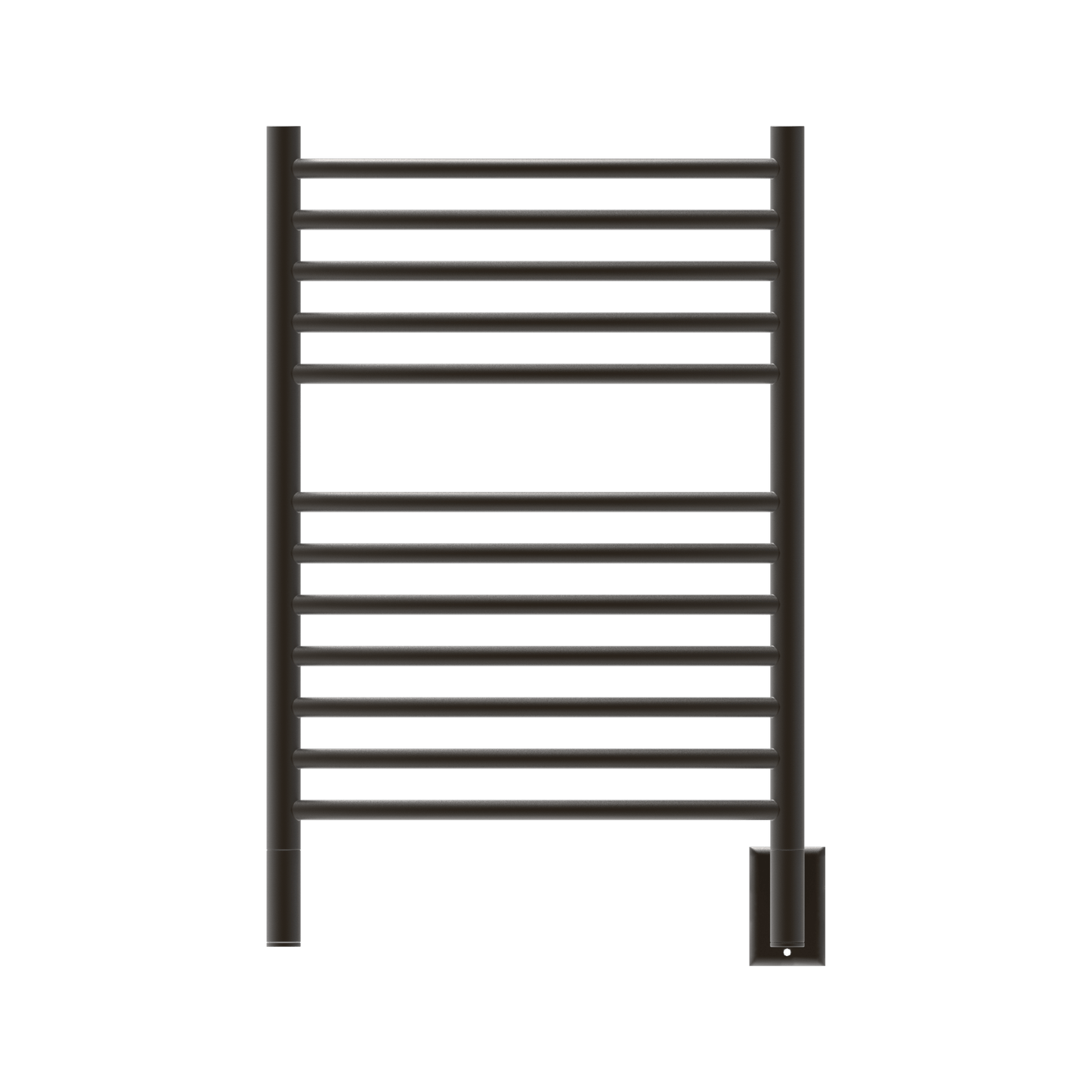 Amba ECMB Amba Jeeves Model E Curved 12 Bar Hardwired Towel Warmer in Matte Black - ECMB