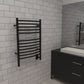 Amba ECMB Amba Jeeves Model E Curved 12 Bar Hardwired Towel Warmer in Matte Black - ECMB