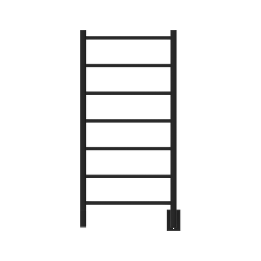 Amba FSMB Amba Jeeves Model F Straight 7 Bar Hardwired Drying Rack in Matte Black - FSMB