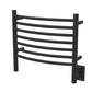 Amba HCMB Amba Jeeves Model H Curved 7 Bar Hardwired Towel Warmer in Matte Black - HCMB