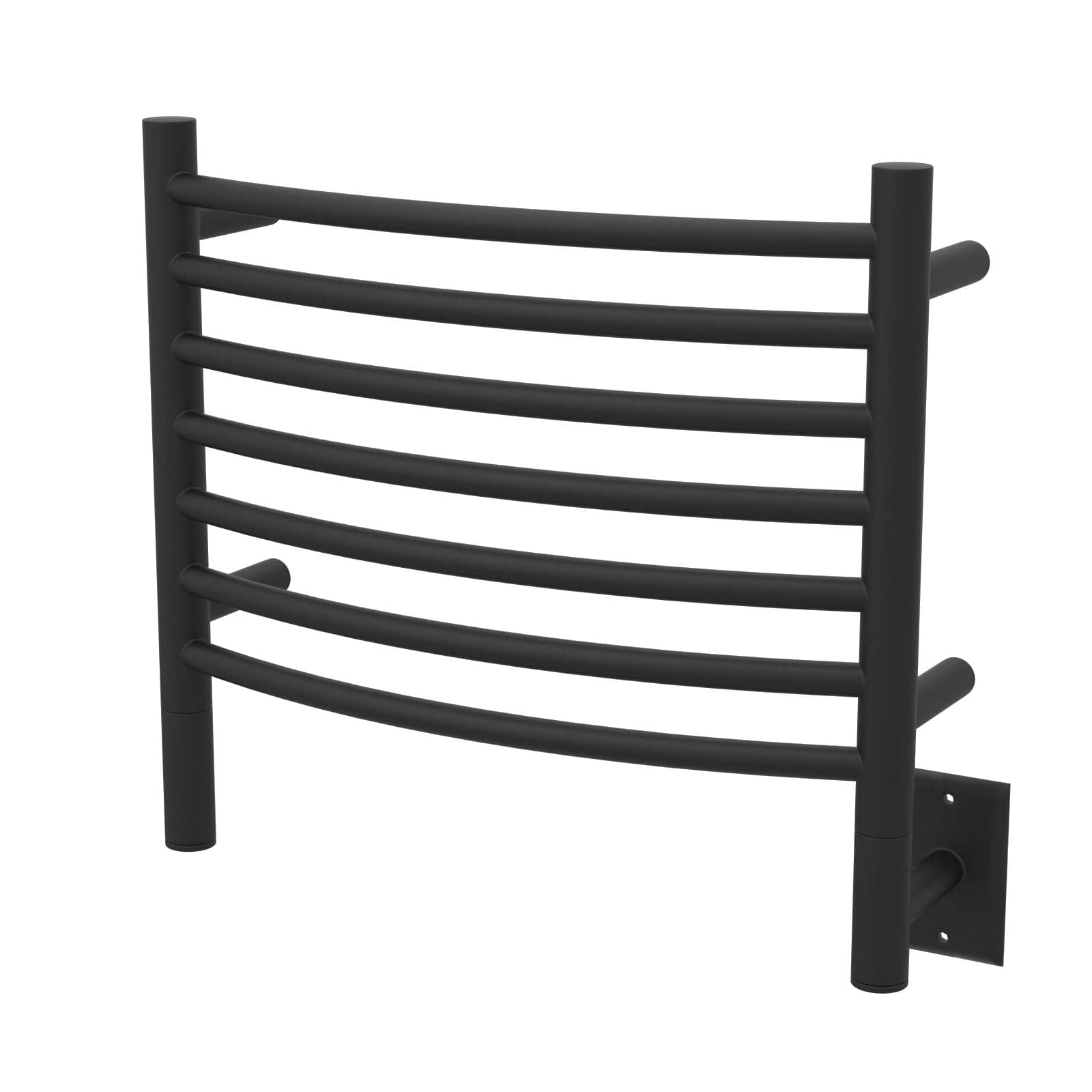 Amba HCMB Amba Jeeves Model H Curved 7 Bar Hardwired Towel Warmer in Matte Black - HCMB