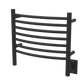 Amba HCMB Amba Jeeves Model H Curved 7 Bar Hardwired Towel Warmer in Matte Black - HCMB