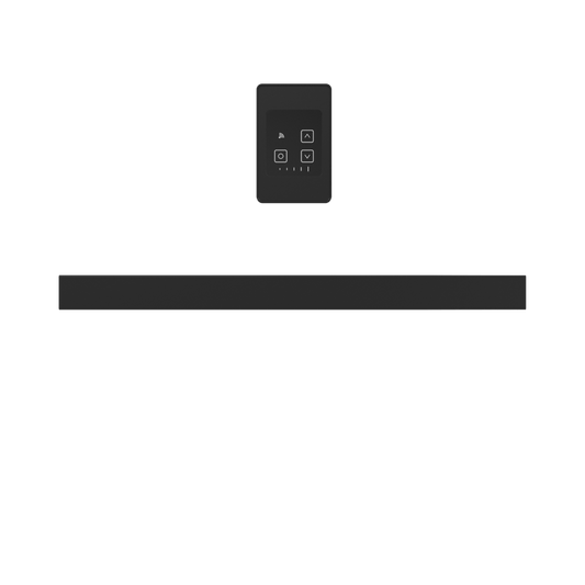 Amba i20SQ.MB Amba Modello i Square 20" Hardwired Single Bar in Matte Black - i20SQ.MB