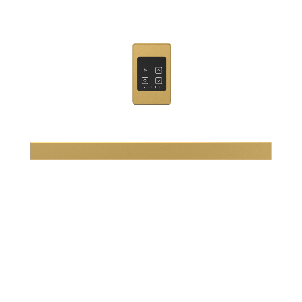 Amba i20SQ.SB Amba Modello i Square 20" Hardwired Single Bar in Satin Brass - i20SQ.SB