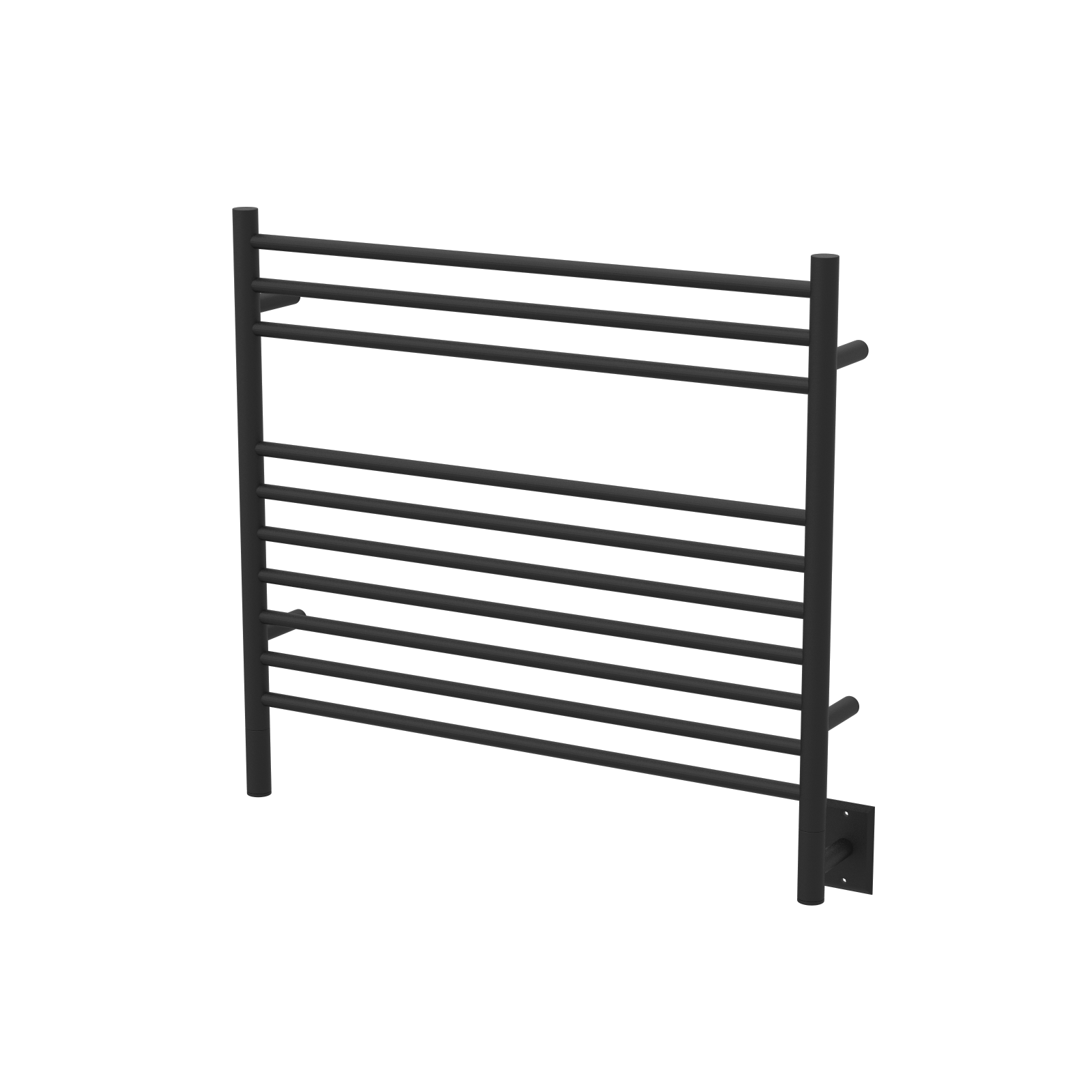 Amba KSMB Amba Jeeves Model K Straight 10 Bar Hardwired Towel Warmer in Matte Black - KSMB