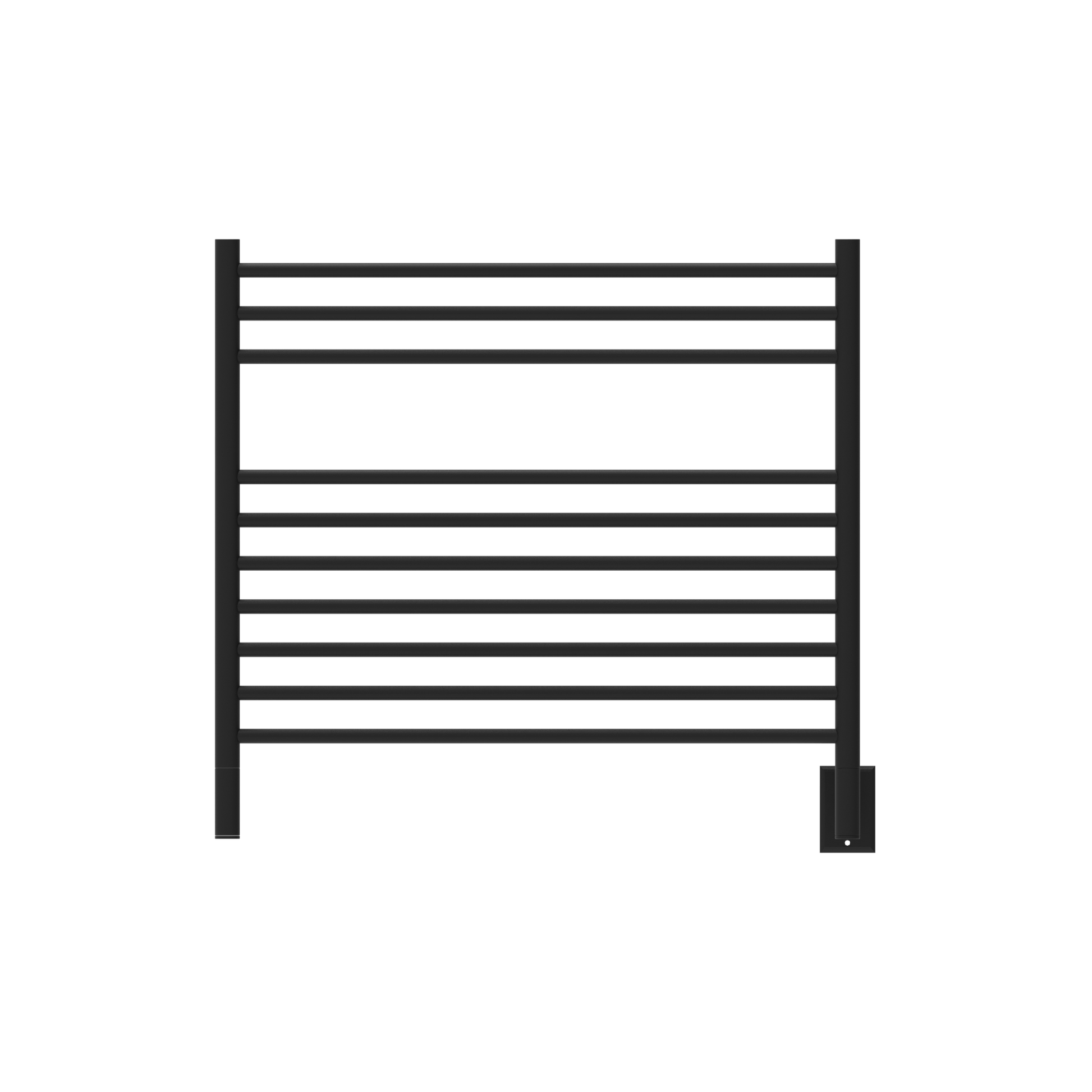 Amba KSMB Amba Jeeves Model K Straight 10 Bar Hardwired Towel Warmer in Matte Black - KSMB