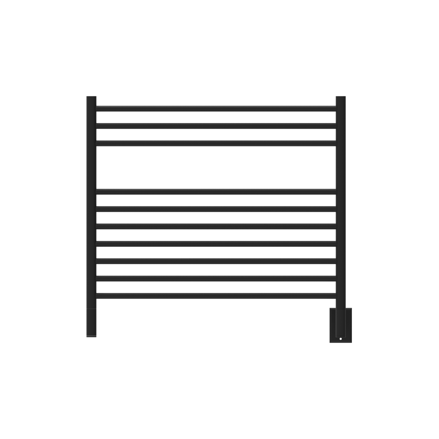 Amba KSMB Amba Jeeves Model K Straight 10 Bar Hardwired Towel Warmer in Matte Black - KSMB