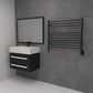 Amba KSMB Amba Jeeves Model K Straight 10 Bar Hardwired Towel Warmer in Matte Black - KSMB