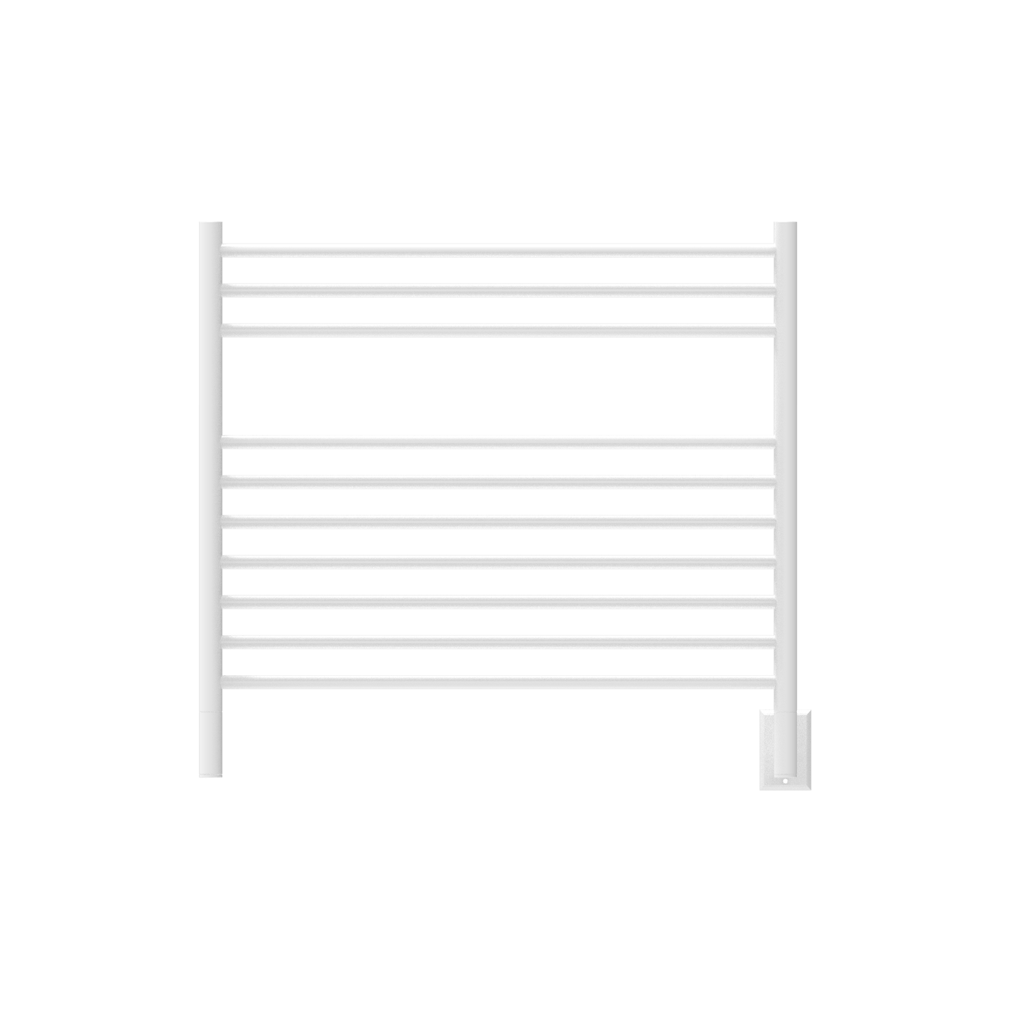 Amba KSW Amba Jeeves Model K Straight 10 Bar Hardwired Towel Warmer in White - KSW