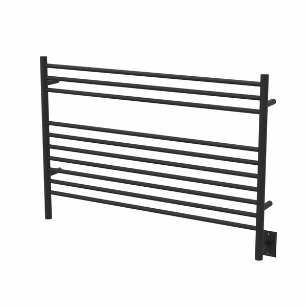 Amba LSMB Amba Jeeves Model L Straight 10 Bar Hardwired Towel Warmer in Matte Black - LSMB