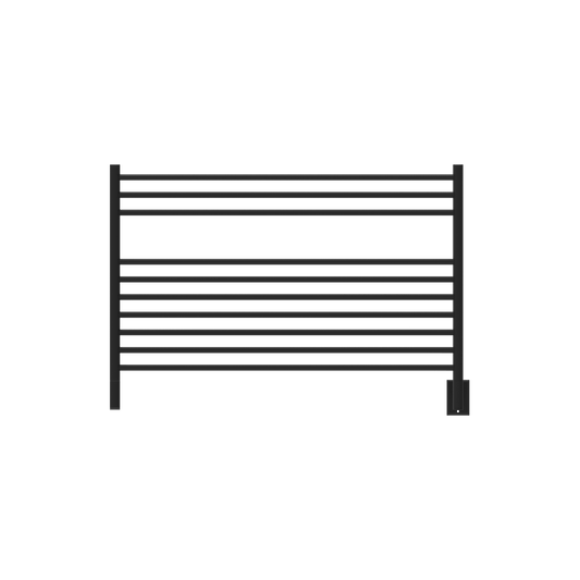 Amba LSMB Amba Jeeves Model L Straight 10 Bar Hardwired Towel Warmer in Matte Black - LSMB