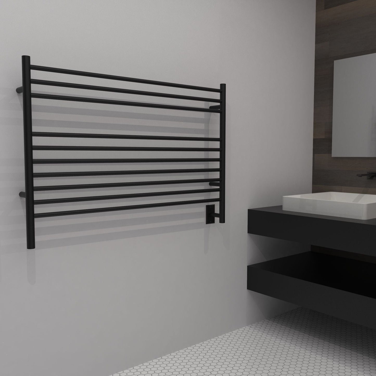 Amba LSO Amba Jeeves Model L Straight 10 Bar Hardwired Towel Warmer in Oil Rubbed Bronze - LSO