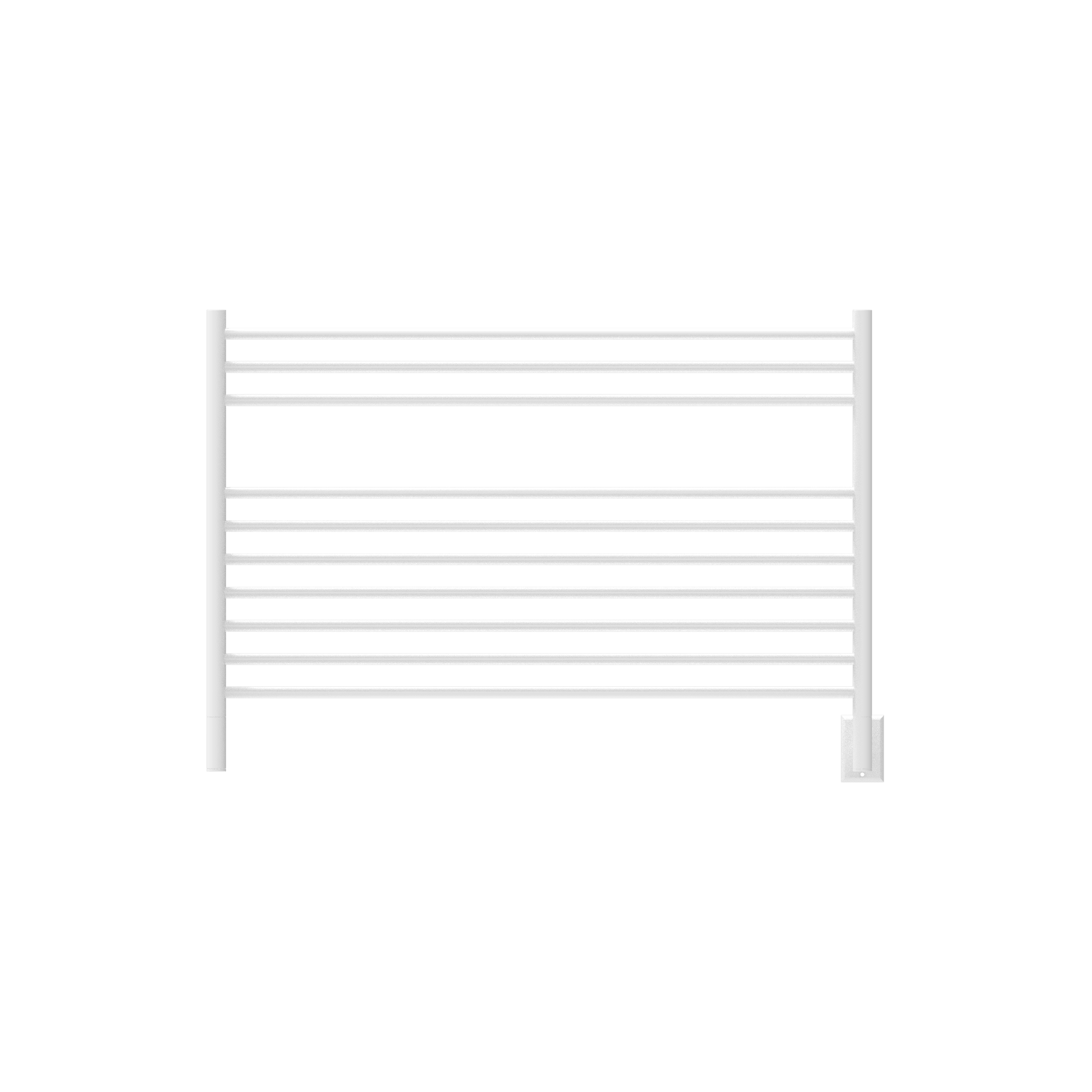 Amba LSW Amba Jeeves Model L Straight 10 Bar Hardwired Towel Warmer in White - LSW