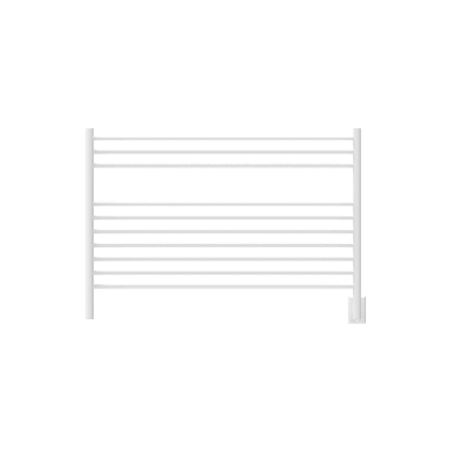 Amba LSW Amba Jeeves Model L Straight 10 Bar Hardwired Towel Warmer in White - LSW