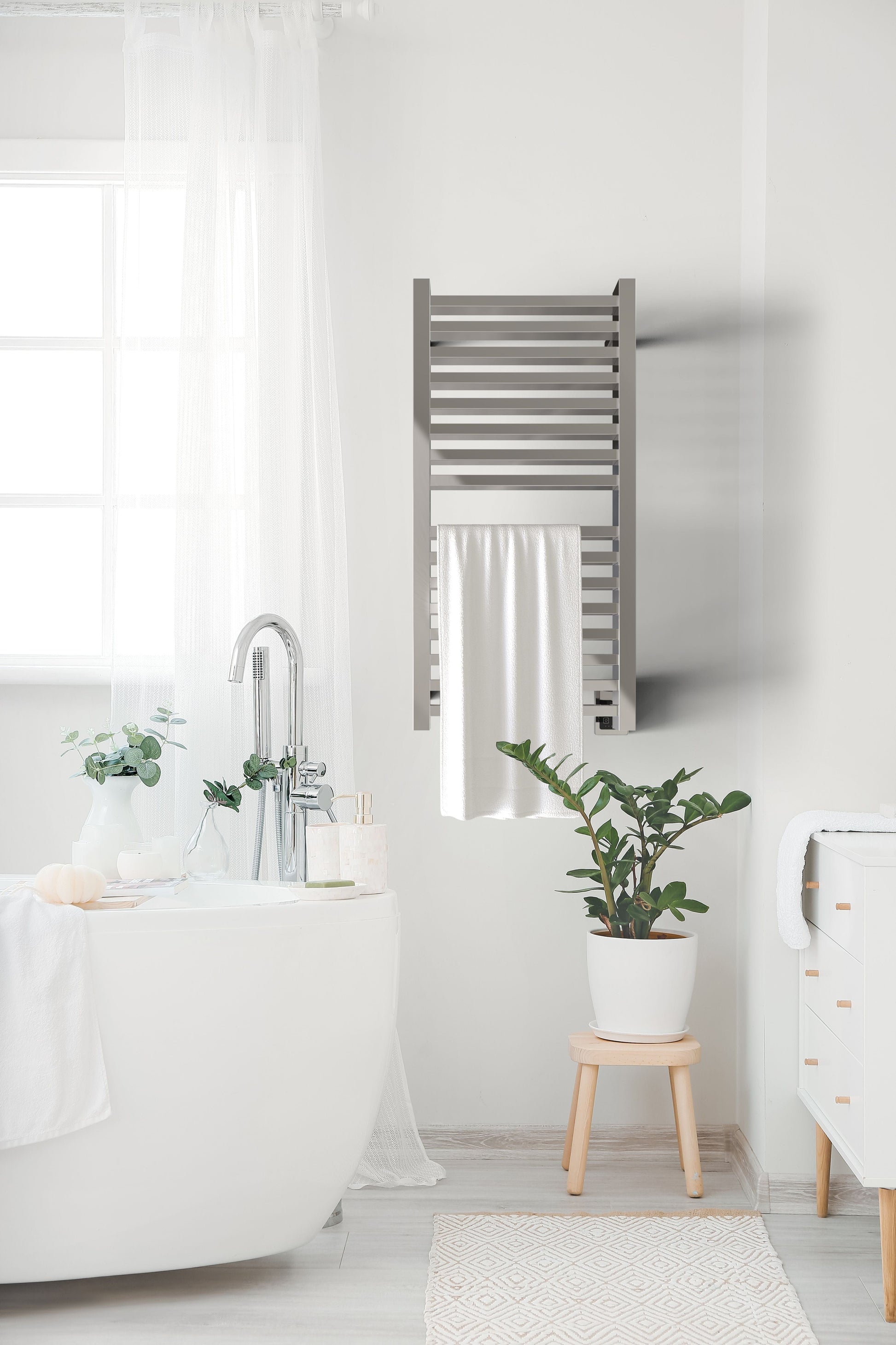 Amba Q2142P.2 Amba Quadro Q2142 Hardwired Towel Warmer in Polished - Q2142P.2