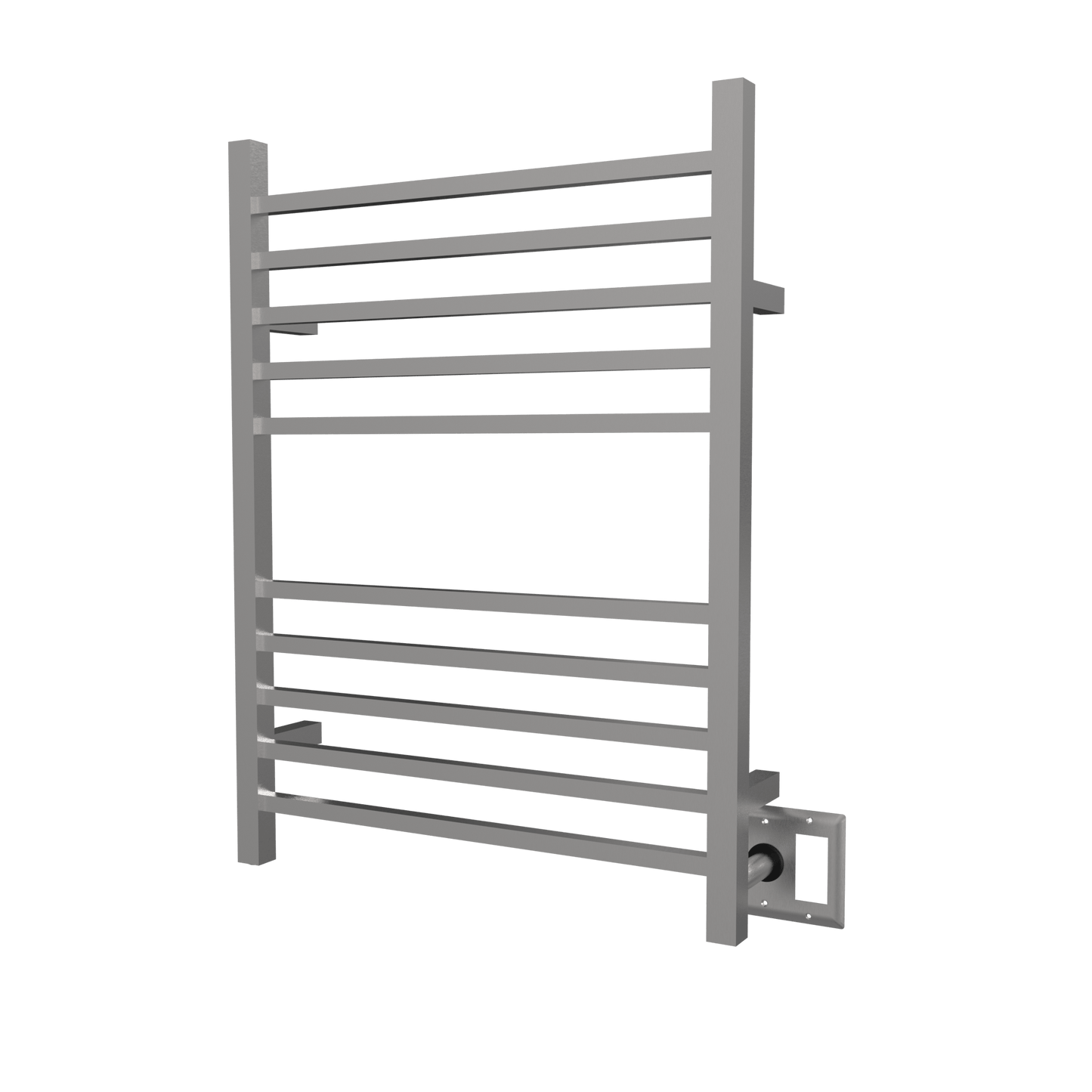 Amba RSWH-B Amba Radiant Square Hardwired + Plug-in Combo 10 Bar Towel Warmer in Brushed - RSWH-B