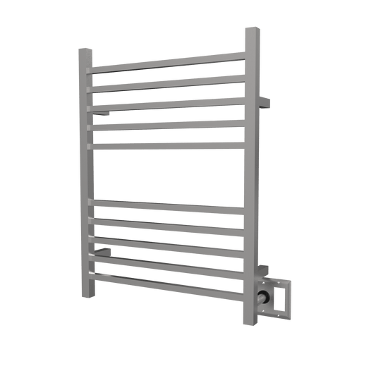 Amba RSWH-B Amba Radiant Square Hardwired + Plug-in Combo 10 Bar Towel Warmer in Brushed - RSWH-B