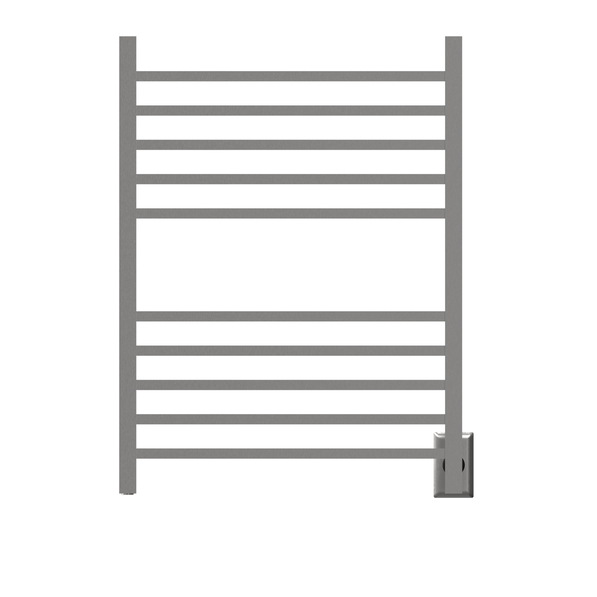 Amba RSWH-B Amba Radiant Square Hardwired + Plug-in Combo 10 Bar Towel Warmer in Brushed - RSWH-B