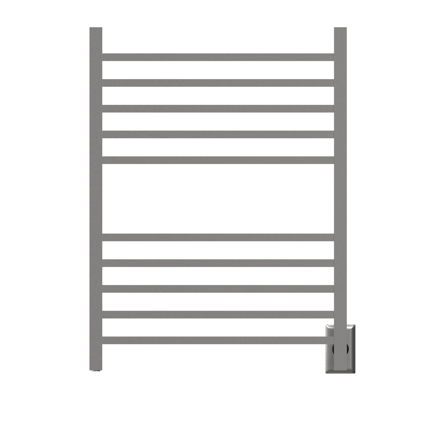 Amba RSWH-B Amba Radiant Square Hardwired + Plug-in Combo 10 Bar Towel Warmer in Brushed - RSWH-B