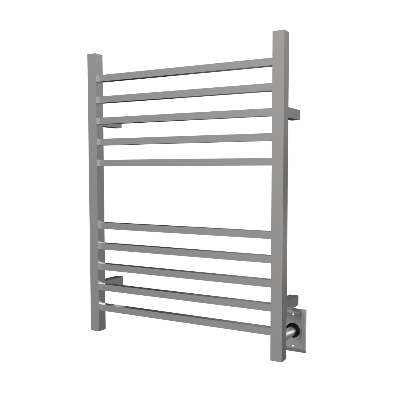 Amba RSWH-B Amba Radiant Square Hardwired + Plug-in Combo 10 Bar Towel Warmer in Brushed - RSWH-B