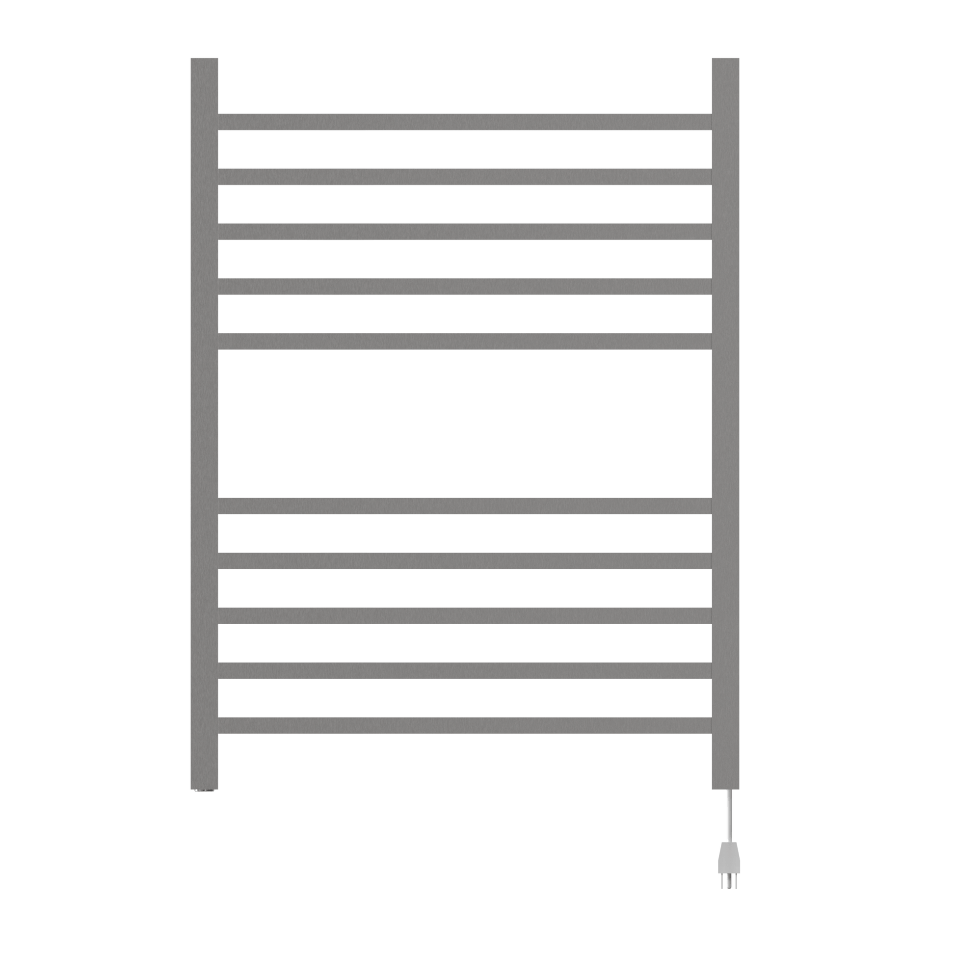 Amba RSWH-B Amba Radiant Square Hardwired + Plug-in Combo 10 Bar Towel Warmer in Brushed - RSWH-B