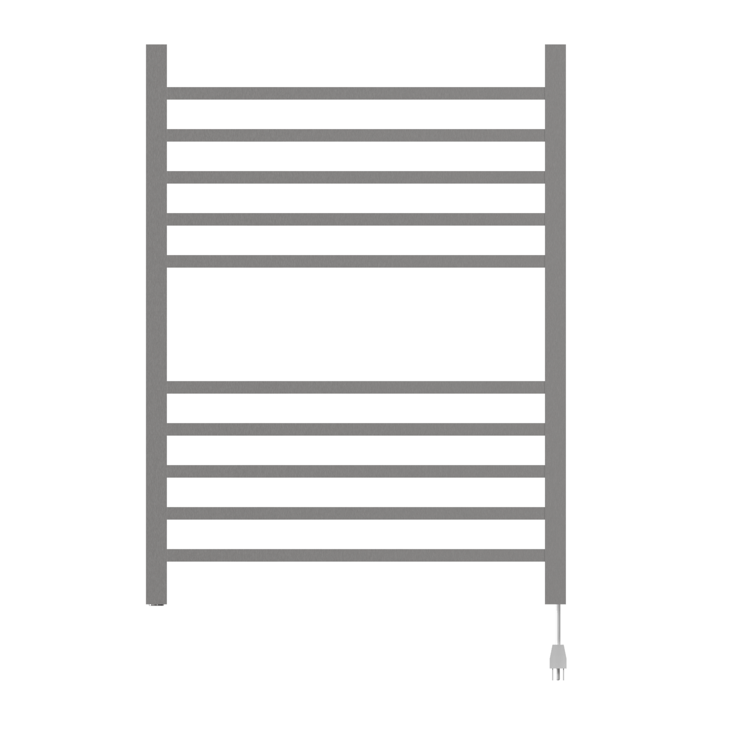 Amba RSWH-B Amba Radiant Square Hardwired + Plug-in Combo 10 Bar Towel Warmer in Brushed - RSWH-B