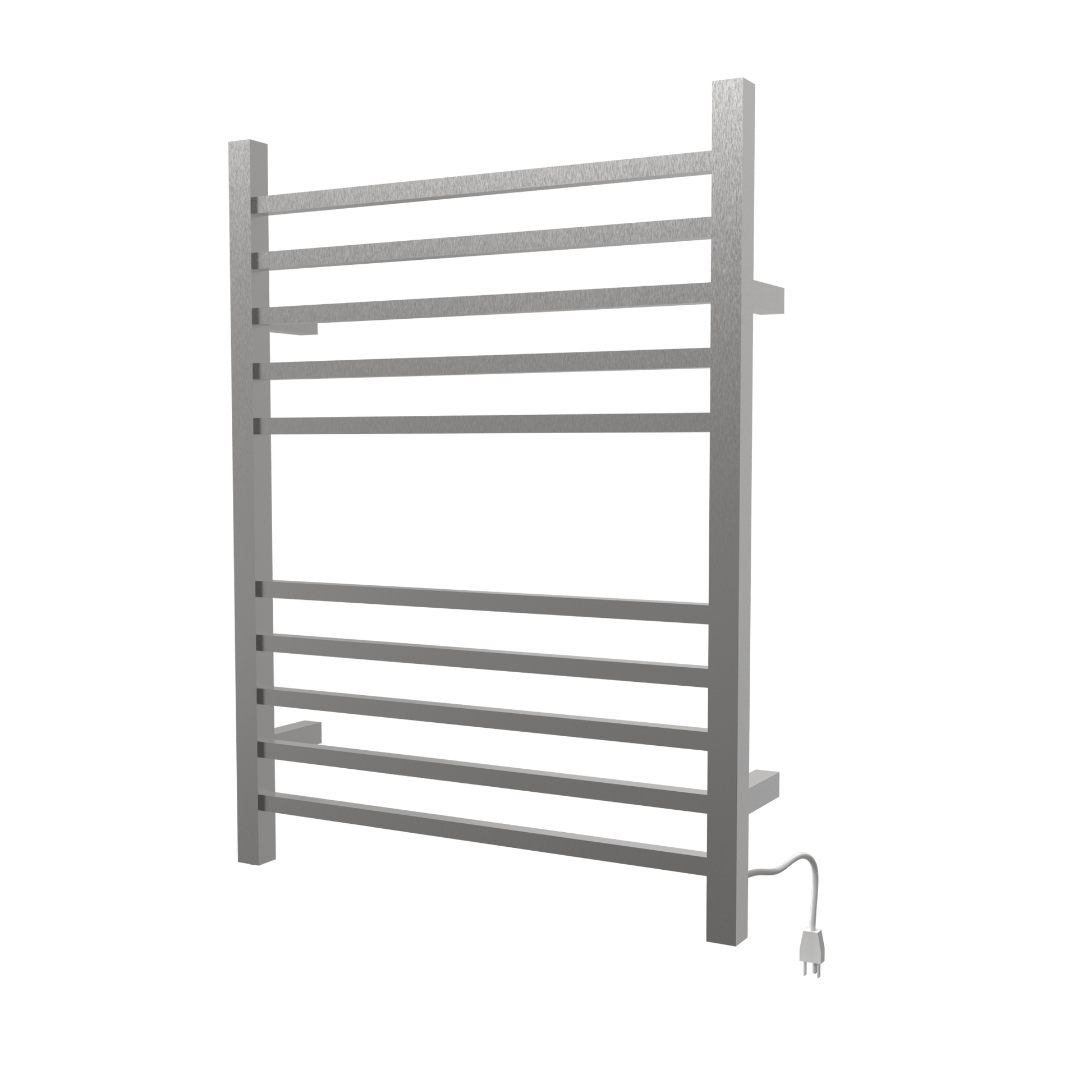 Amba RSWH-B Amba Radiant Square Hardwired + Plug-in Combo 10 Bar Towel Warmer in Brushed - RSWH-B