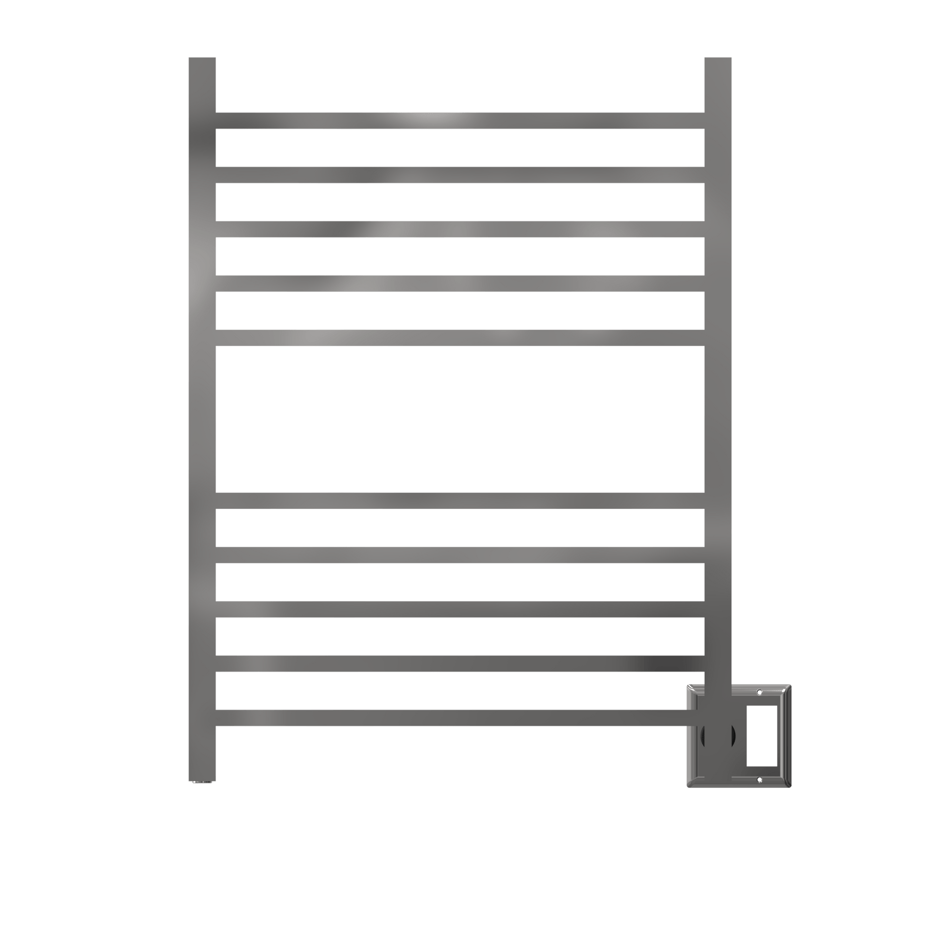 Amba RSWH-P Amba Radiant Square Hardwired + Plug-in Combo 10 Bar Towel Warmer in Polished - RSWH-P