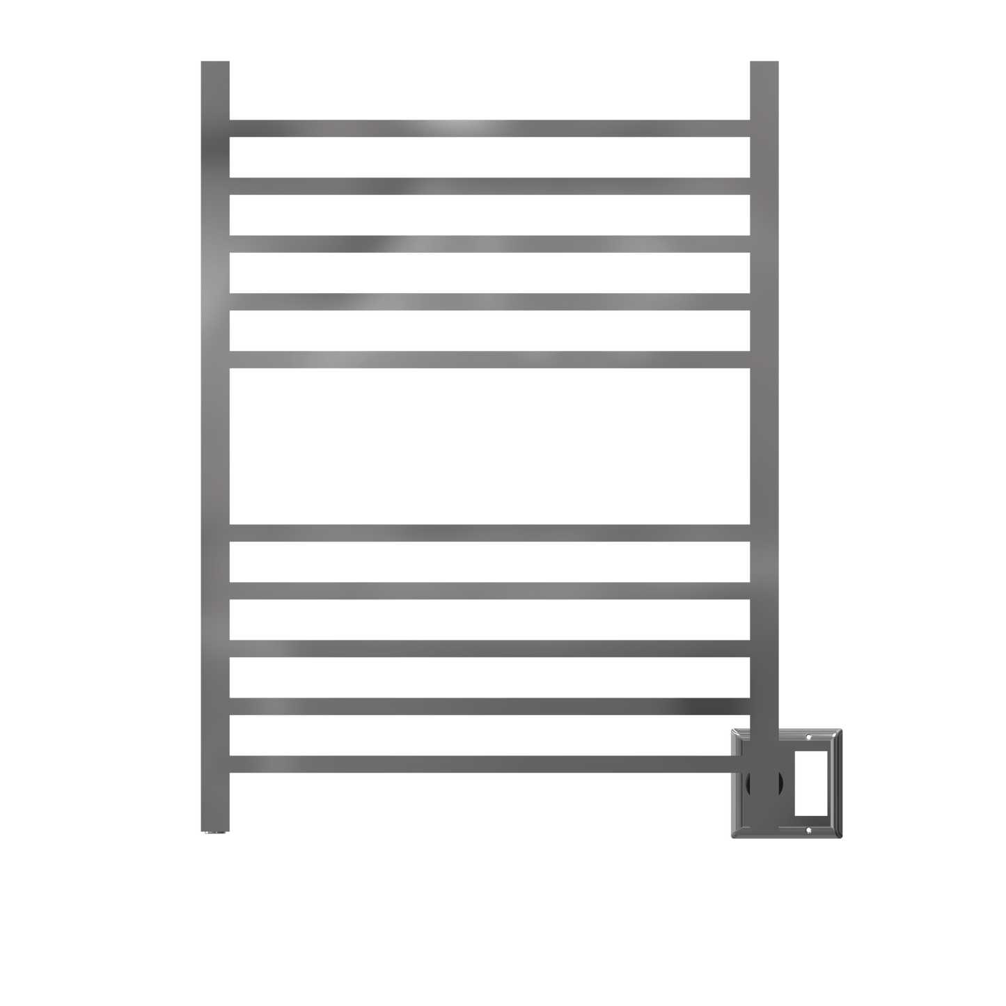 Amba RSWH-P Amba Radiant Square Hardwired + Plug-in Combo 10 Bar Towel Warmer in Polished - RSWH-P