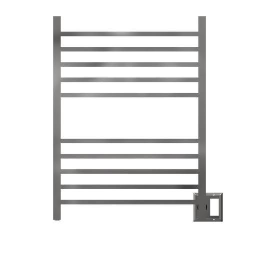 Amba RSWH-P Amba Radiant Square Hardwired + Plug-in Combo 10 Bar Towel Warmer in Polished - RSWH-P