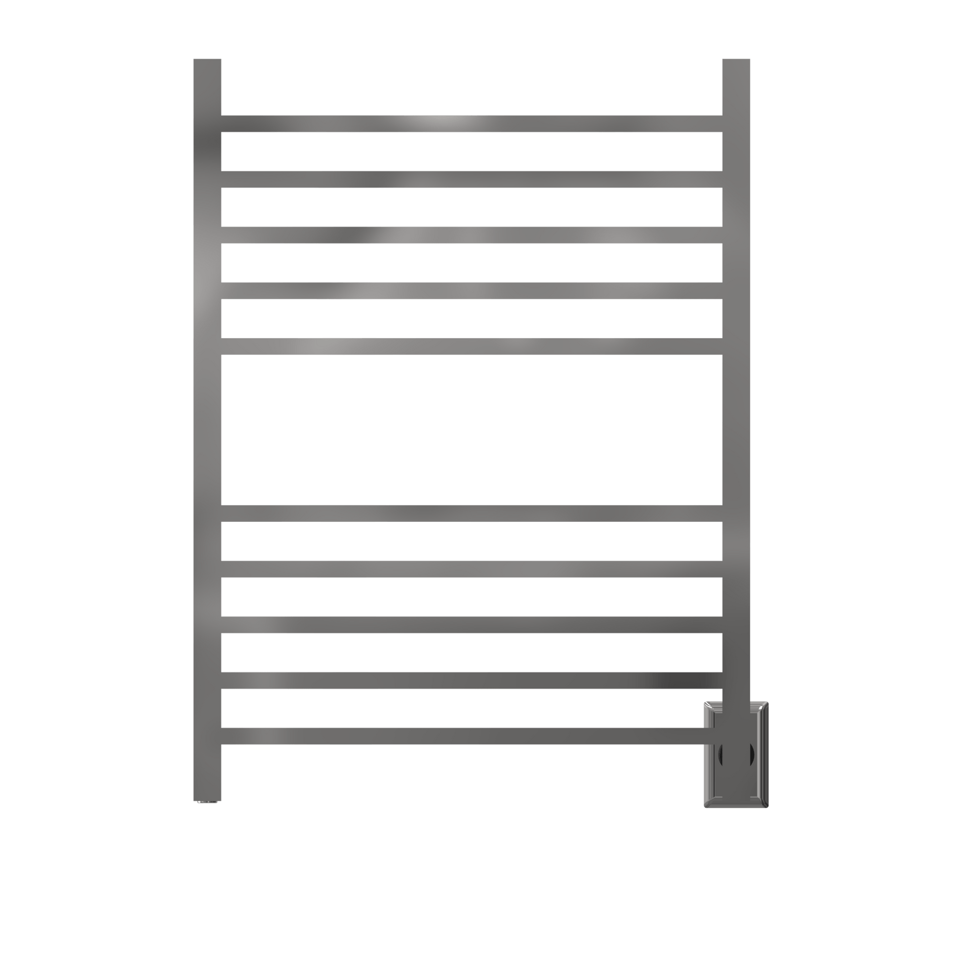 Amba RSWH-P Amba Radiant Square Hardwired + Plug-in Combo 10 Bar Towel Warmer in Polished - RSWH-P