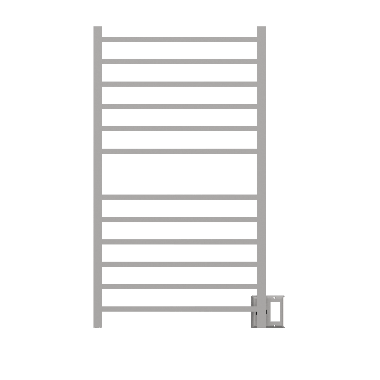 Amba RSWHL-B Amba Radiant Large Square Hardwired + Plug-in Combo 12 Bar Towel Warmer in Brushed - RSWHL-B