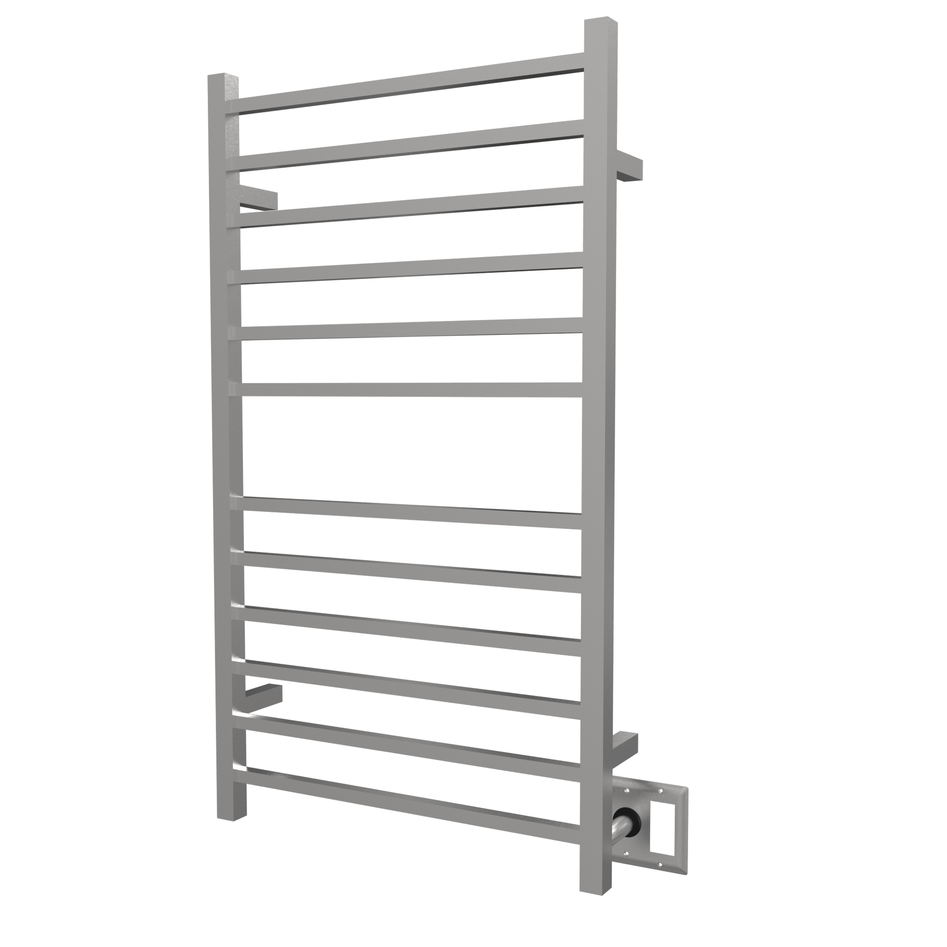 Amba RSWHL-B Amba Radiant Large Square Hardwired + Plug-in Combo 12 Bar Towel Warmer in Brushed - RSWHL-B